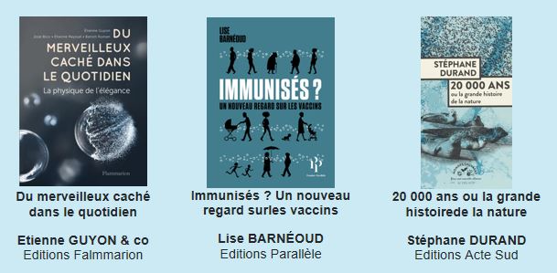 Prix Le Goût des Sciences - nominés adultes Prix Le Goût des Sciences - nominés adultes